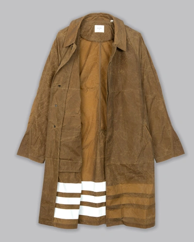 Billy Reid, Inc Waxed Trench In Khaki