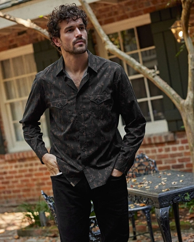 Reid Western Shirt In Black/brown