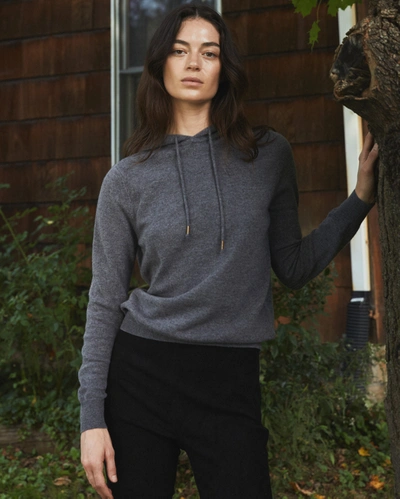 Reid Wool Cashmere Hoodie In Grey Mix