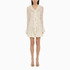 PHILOSOPHY PHILOSOPHY | WHITE SHORT DRESS WITH LACE RUFFLES