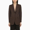 P.a.r.o.s.h Peak-lapel Single-breasted Jacket In Brown
