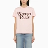 Kenzo Womens Faded Pink X Verdy Brand-print Cotton-jersey T-shirt In Pink & Purple