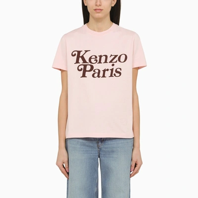 KENZO KENZO PINK COTTON T-SHIRT WITH LOGO