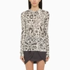 OFF-WHITE LONG-SLEEVED TOP WITH TATTOO PRINT