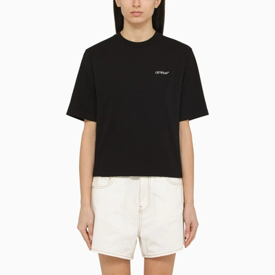 OFF-WHITE BLACK T-SHIRT WITH ARROW X-RAY MOTIF