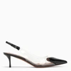 ALAÏA LE COEUR BLACK PATENT LEATHER SLINGBACK