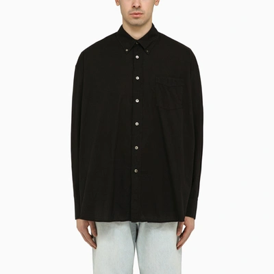 OUR LEGACY BLACK BORROWED SHIRT IN VOILE