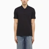 VALENTINO VALENTINO | NAVY BLUE SHORT SLEEVES POLO WITH V INLAY