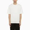 BURBERRY WHITE CREWNECK T-SHIRT IN COTTON