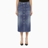 DSQUARED2 DSQUARED2 NAVY BLUE DENIM SKIRT WITH BUTTONS