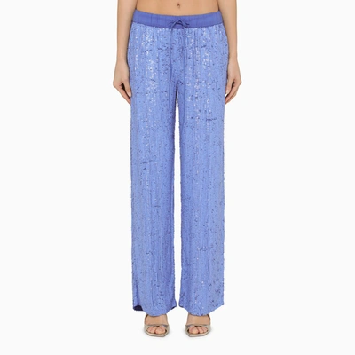 P.A.R.O.S.H LAVENDER SEQUINED TROUSERS