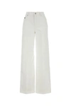 Alexander Mcqueen Logo-plaque Jeans In Opticalwhite