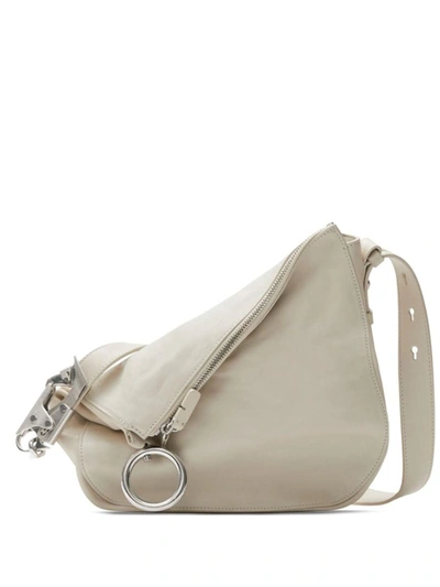 Burberry Knight Small Leather Shoulder Bag In White