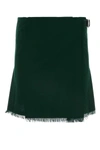 Burberry Pleated Fringed-edge Mini Skirt In Ivy
