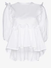 CECILIE BAHNSEN CECILIE BAHNSEN PUFF SLEEVE BLOUSE WITH RUFFLES CLOTHING