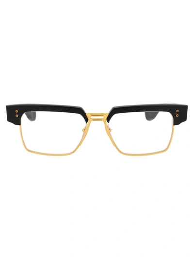 Dita Hakatron Glasses In Yellow Gold - Black