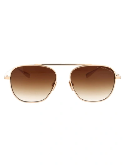 Dita Sunglasses In White Gold Gradient
