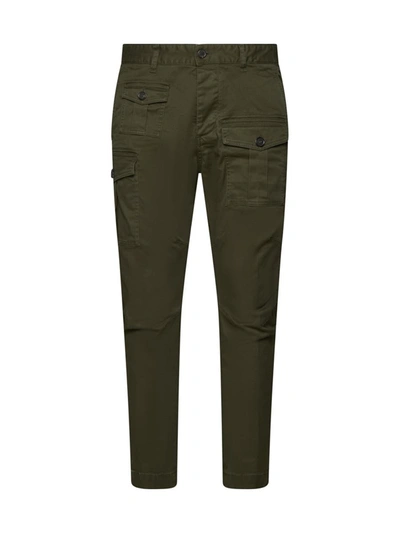 Dsquared2 Trousers In Military Green