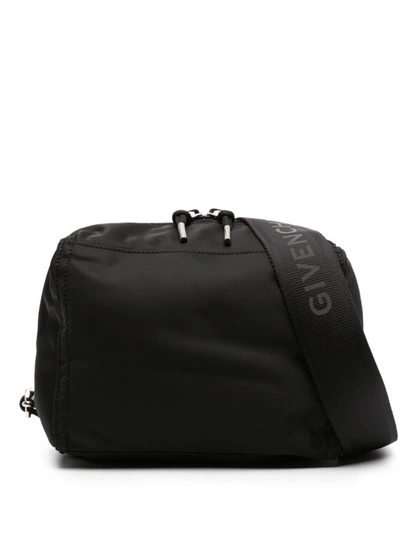Givenchy Mini Pandora Nylon Messenger Bag In Black
