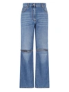 Jw Anderson Cut-out Knee Jeans In Blue