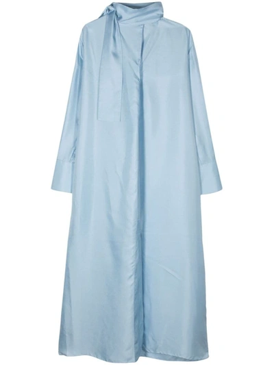 Rohe Silk Maxi Dress In Blue