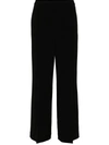 Theory Wide Pull On Admiral Crepe Trouser In 001 Black