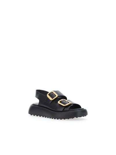 Tod's Sandals In Nero