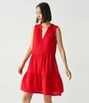 Michael Stars Daisy Gauze Dress In Toffee