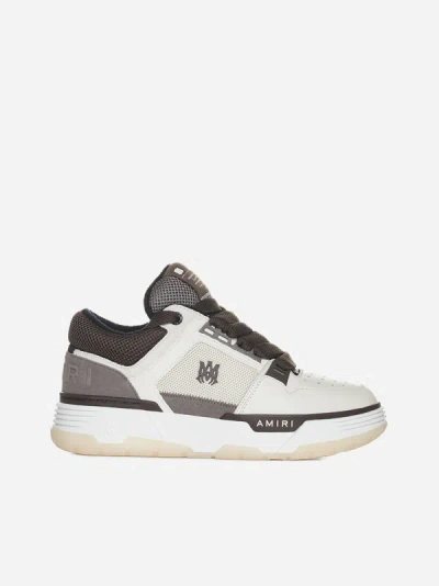 Amiri Men's Ma-1 Leather & Mesh Low-top Trainers In Brown