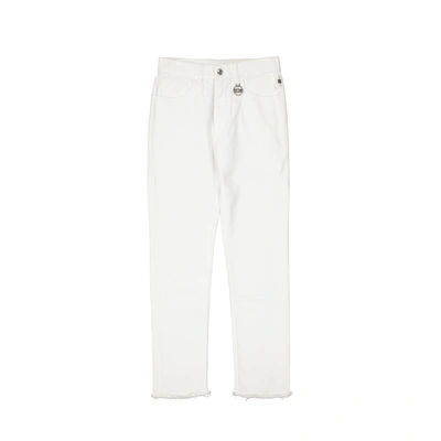 Gcds Cropped Jeans In White