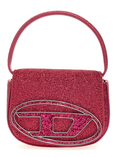 Diesel Xs 1dr Glittered Top Handle Bag In Pink