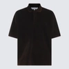 JW ANDERSON J.W. ANDERSON DARK BROWN COTTON POLO SHIRT