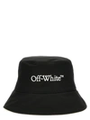 Off-white Off White Cappello Bucket Con Ricamo In White/black
