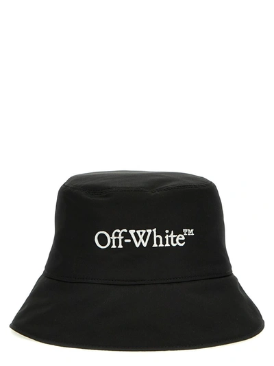 Off-white Bookish Nyl Bucket Hat Black White In White/black