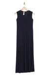 Go Couture V-neck Maxi Dress In Navy