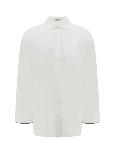 Brunello Cucinelli Shirts In Bianco