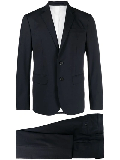 Dsquared2 Single-breasted Two-piece Suit In Navy Blue