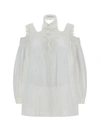 Ermanno Scervino Blousa Shirt In Bright White/ottico