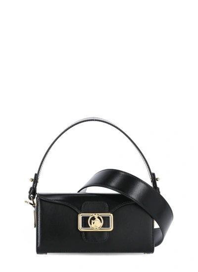 Lanvin Womens Black Gold Pencil Cat Nano Leather Top-handle Bag