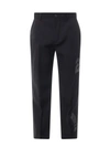 Off-white Off White Men Wool Trouser With 23 And White Patches In Black