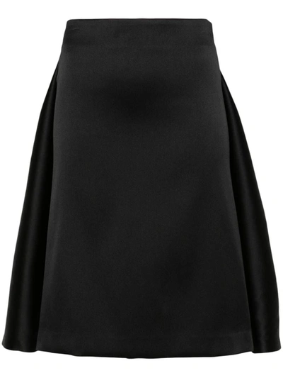 P.a.r.o.s.h . Layered Detail Midi Skirt In Nero