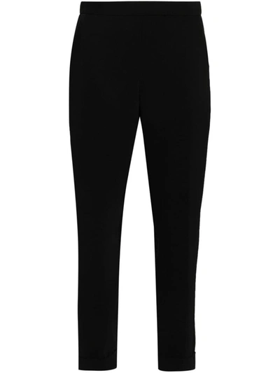 P.a.r.o.s.h . Mid-rise Tapered Virgin Wool Trousers In Nero