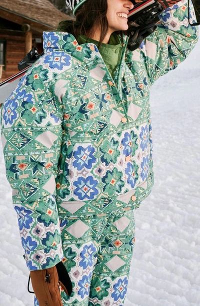 Fp Movement Bunny Slope Puffer Jacket In Green Print