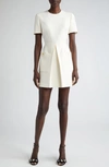 VALENTINO VIRGIN WOOL & SILK CREPE COUTURE A-LINE DRESS
