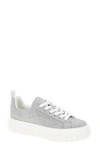 Bcbgeneration Women's Riso Lace-up Platform Sneakers In Silver Rhinestones