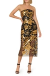 MILLY KAIT HOLIDAY NIGHTS SEQUIN STRAPLESS DRESS