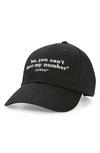 OFF-WHITE QUOTES EMBROIDERED COTTON DRILL BASEBALL CAP