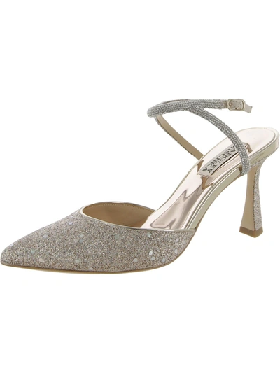 Badgley Mischka Kamilah Womens Ankle Strap Dressy Pumps In Multi