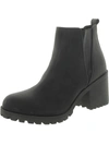 Dirty Laundry Lita Womens Faux Leather Ankle Chelsea Boots In Black