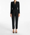A.l.c Kieran Belted Crepe Jumpsuit In Black